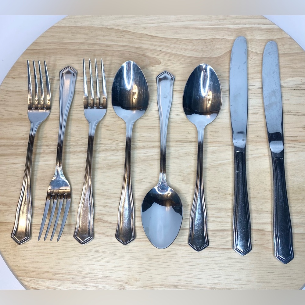 Vintage Royal Vienna Flatware Fork Spoon Knife Cutlery Set 18/10 Stainless China